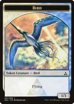 1 1 White Blue Bird Creature Token MTG.onl Tokens