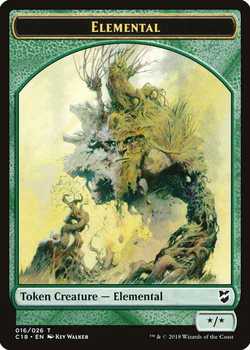 X X Green Elemental Creature Token Mtg Onl Tokens